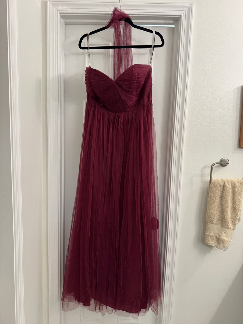 Jenny Yoo Burgundy Tulle Dress